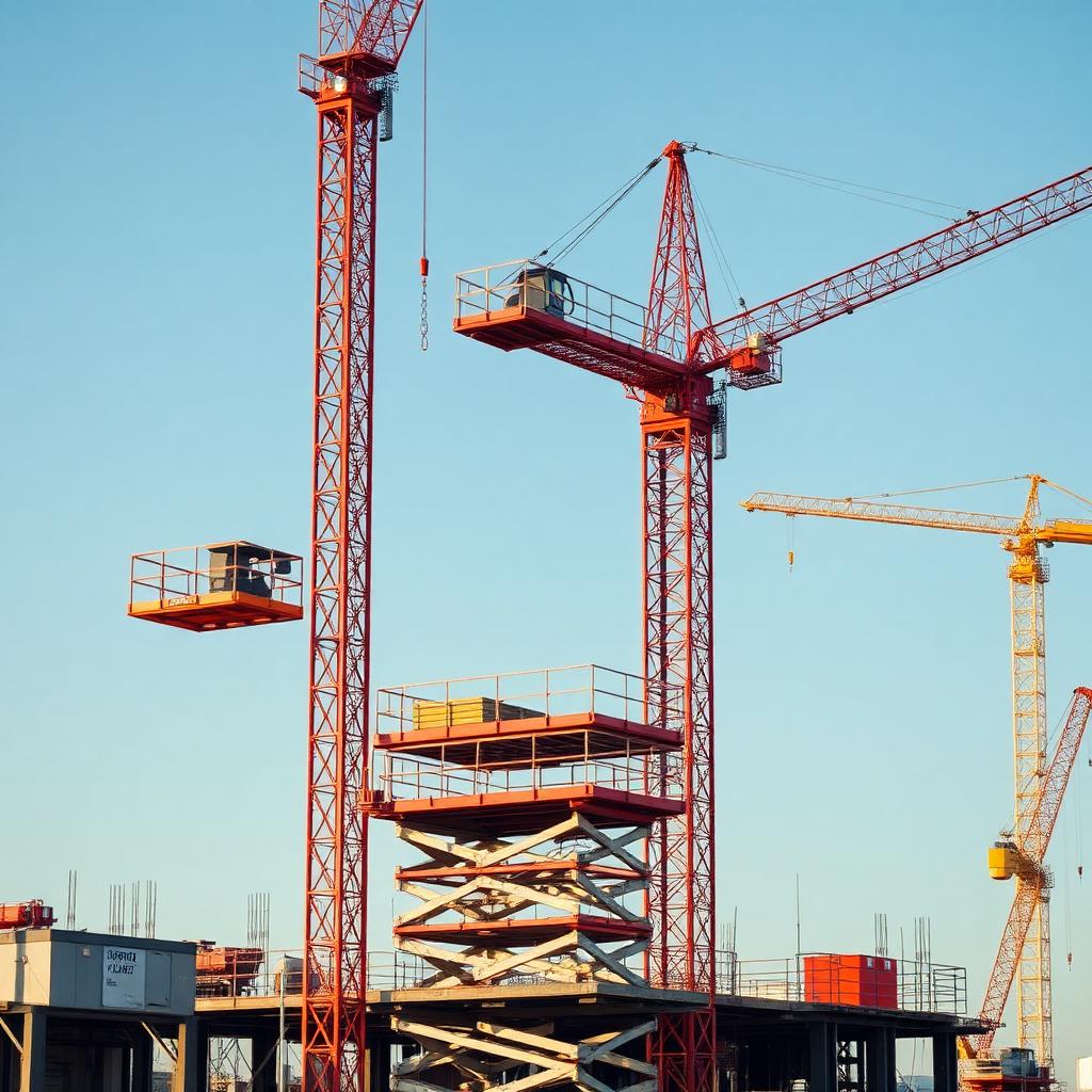 Cantiere con piattaforme